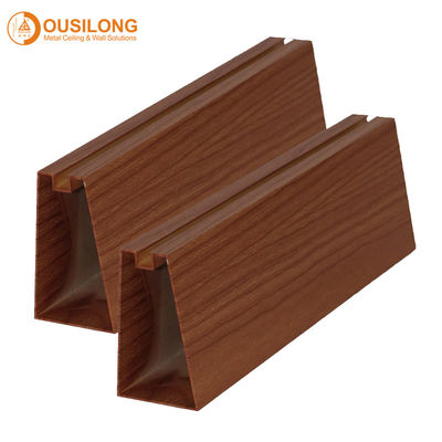 Орнаментируйте суспендировать потолок металла ложный упадите вниз белизна плитки потолка с деревянным зерном, SGS ISO