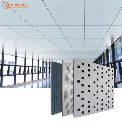 Коммерчески алюминиевой потолок пефорированный полостью кроет алюминиевый приостанавливанный ложный зажим черепицей в панели для звукопоглотительного