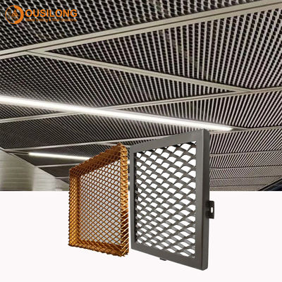 Внутренним потолок сетки металла оцинкованной стали расширенный проводом/серебряная приостанавливанная алюминиевая панель