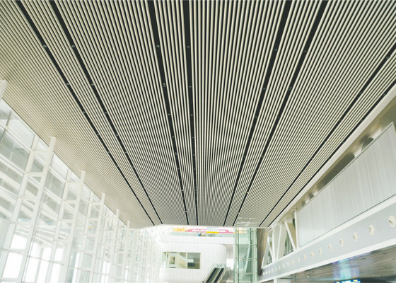 Потолок металла высокой ранга алюминиевый трубчатый линейный, Dia потолка 50mm музея белый ложный