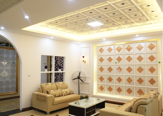 Водоустойчивые плитки потолка зажима по своему типу художнические для нутряного украшения комнаты