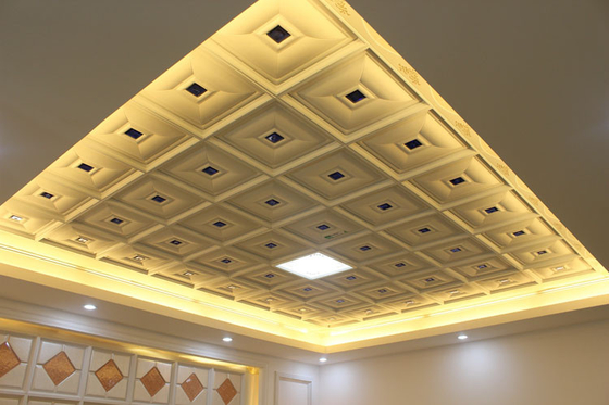 Пожаробезопасный алюминиевый художнический потолок кроет 450mm x 450mm черепицей для селитебного