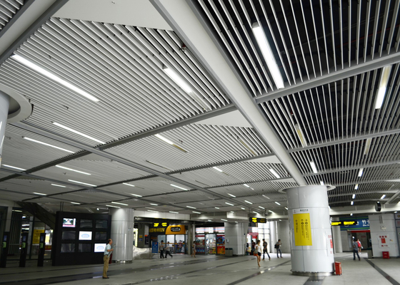 Потолок дж дефлектора вставляемого лезвия моды алюминиевый сформированный для метро